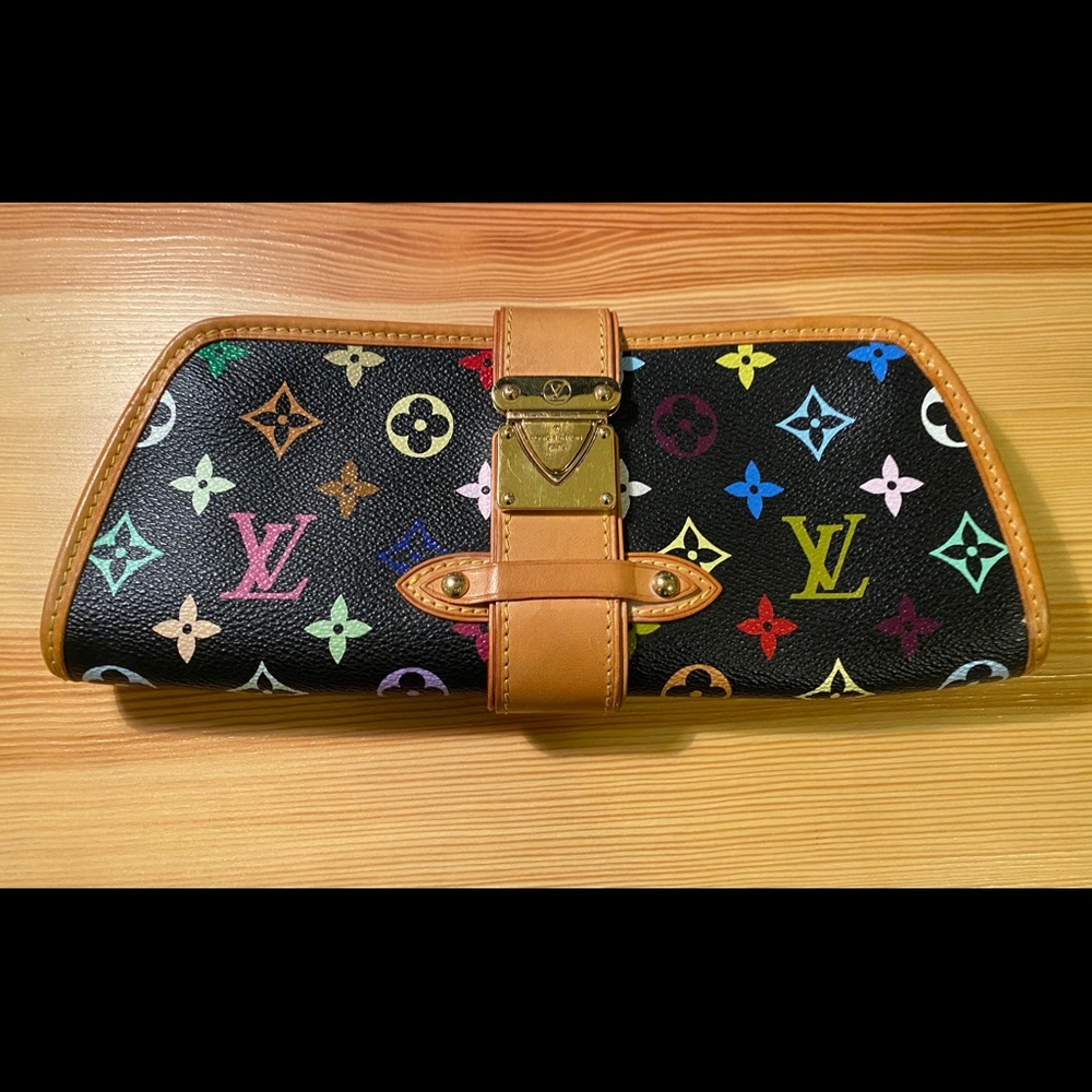 Preloved Louis Vuitton Black Multicolore Shirley